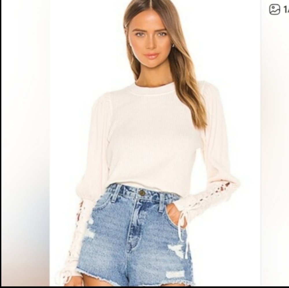 Free People One Waffle Knit Top